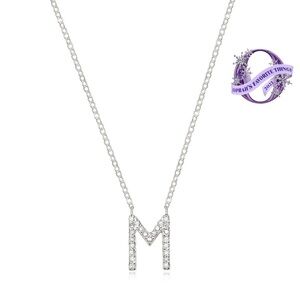Amelia Rose | Dainty Diamond M Initial Necklace